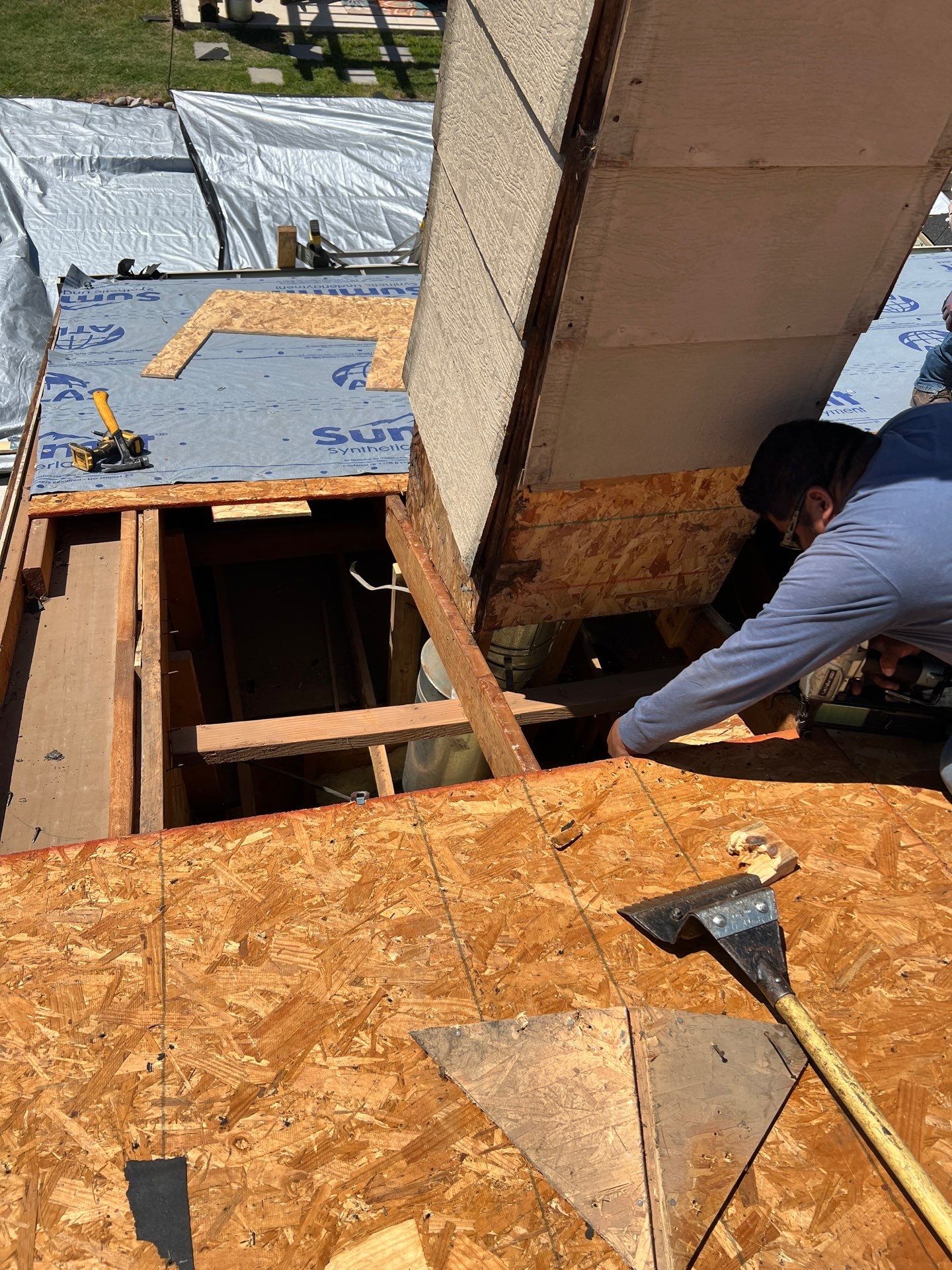 Sand Springs Chimney Flashing & Decking Repair